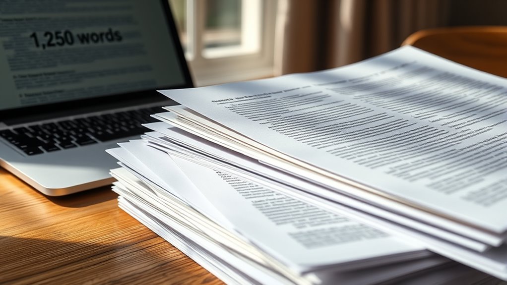 academic word count variations