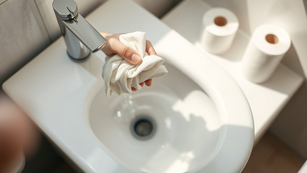avoid flushing paper towels