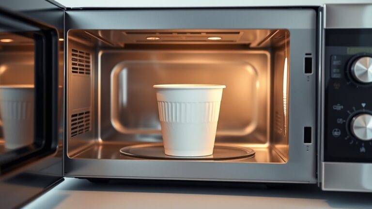 avoid microwaving paper cups