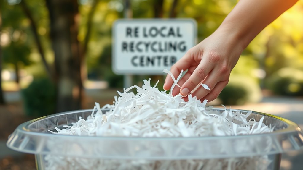 check shredded paper recycling rules