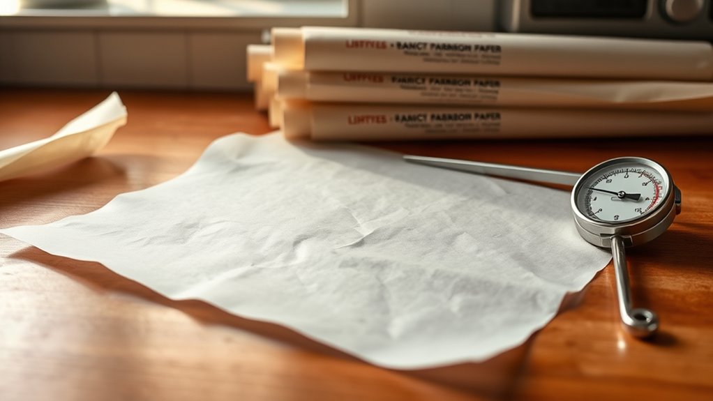 choose heat resistant parchment paper