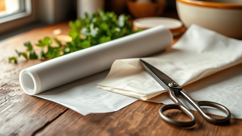 comparing freezer and baking paper