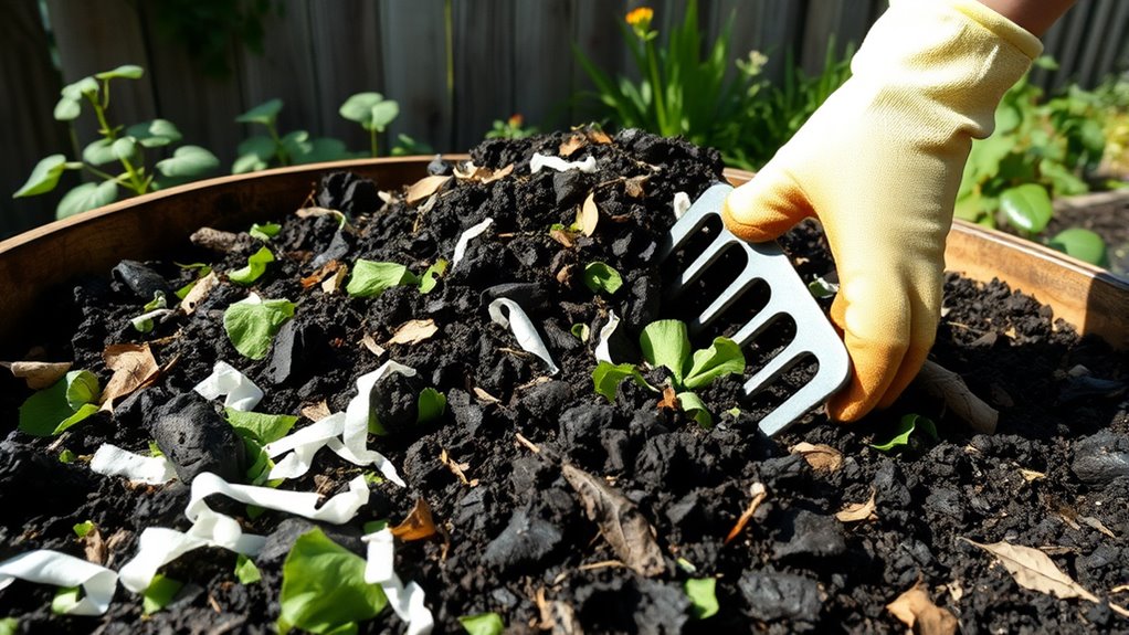 composting paper towels safely