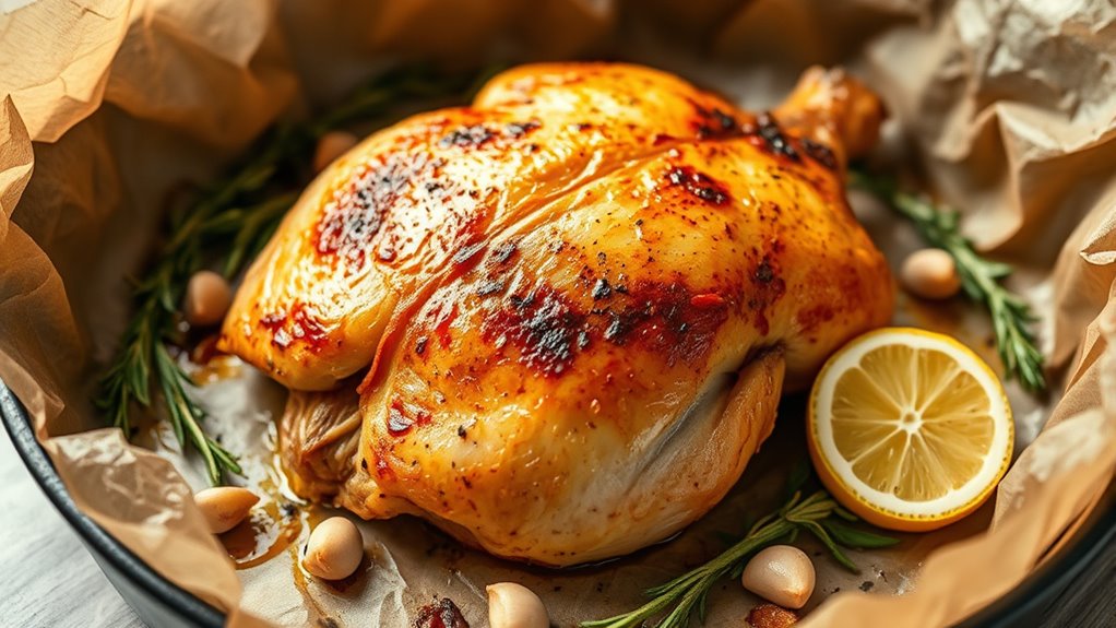 cook chicken safely on parchment