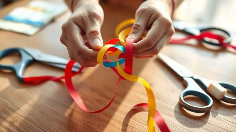 create colorful looped decorations