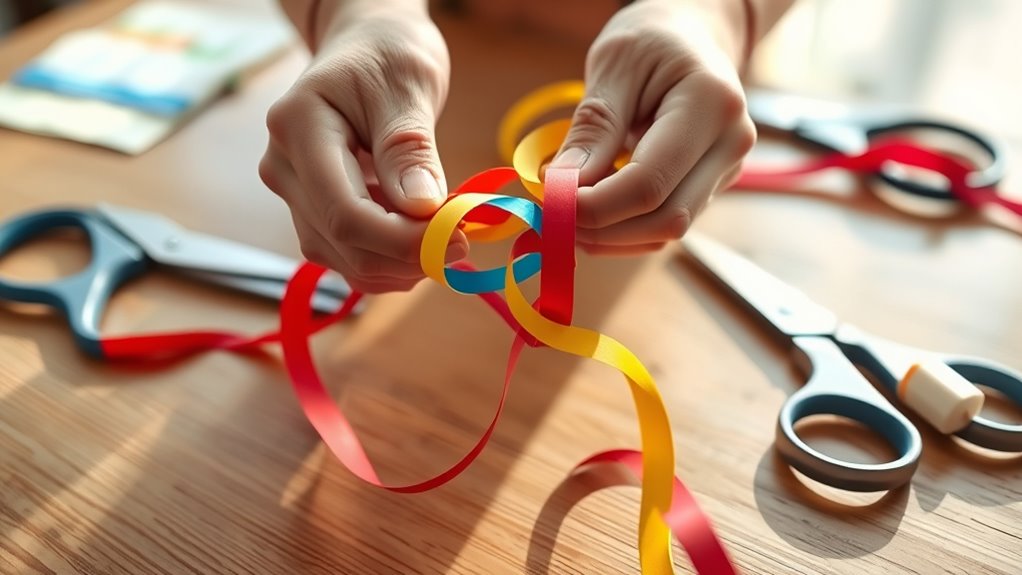create colorful looped decorations