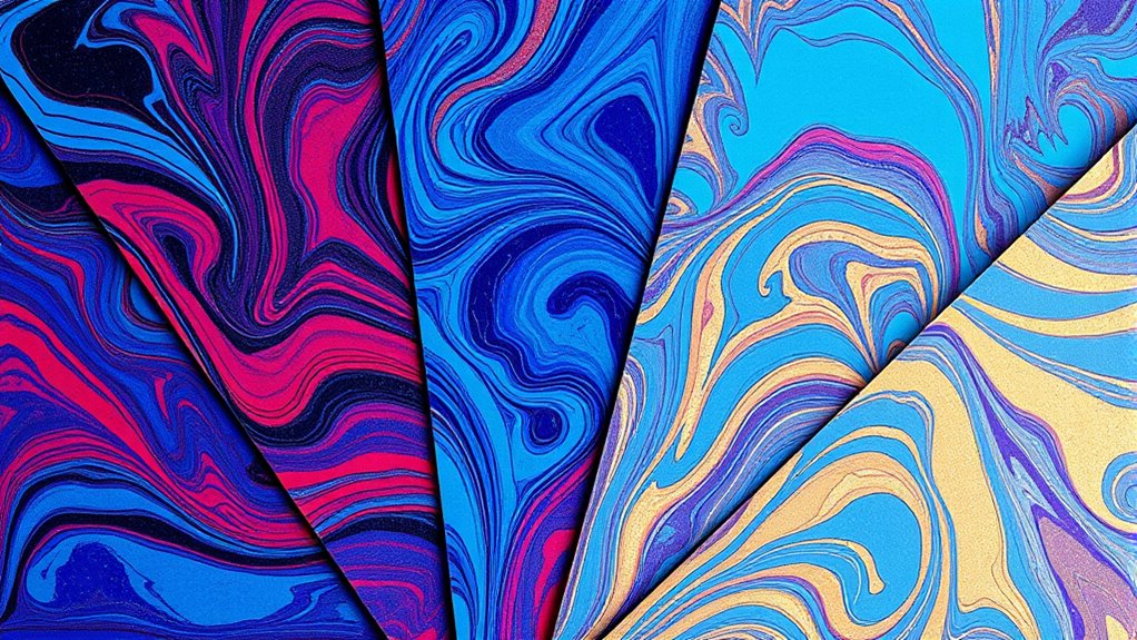 create marble paper using acrylic