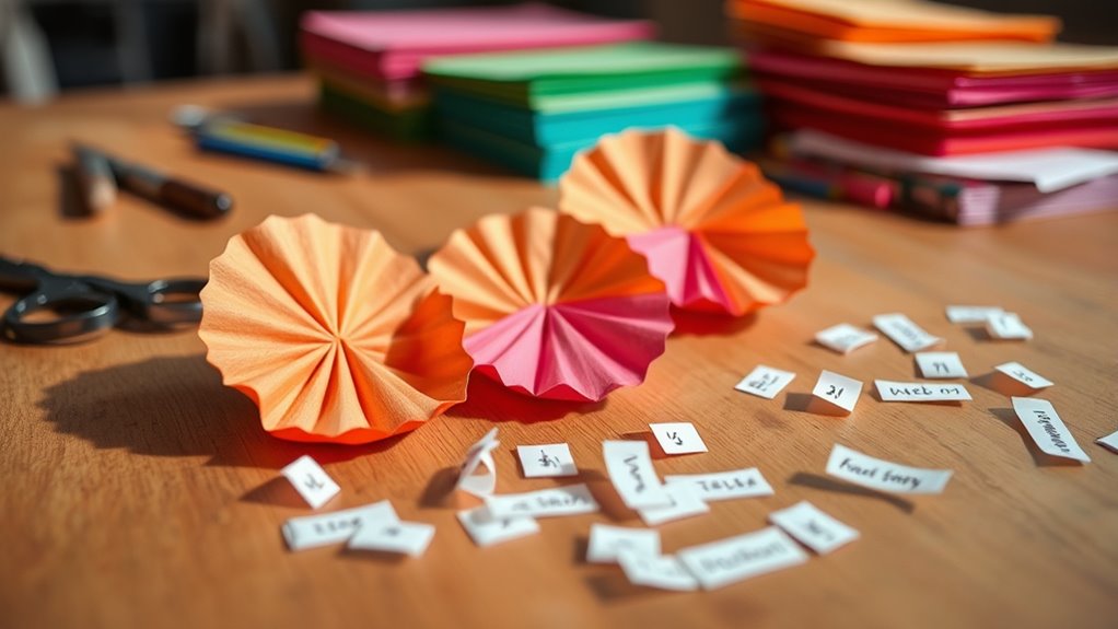 create paper fortune cookies