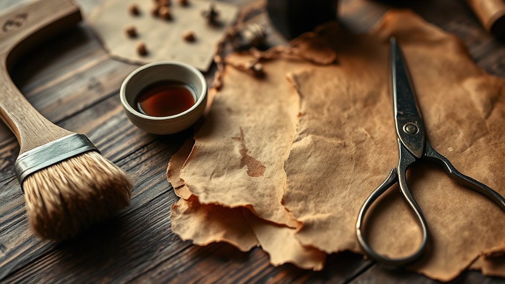 create vintage aged paper