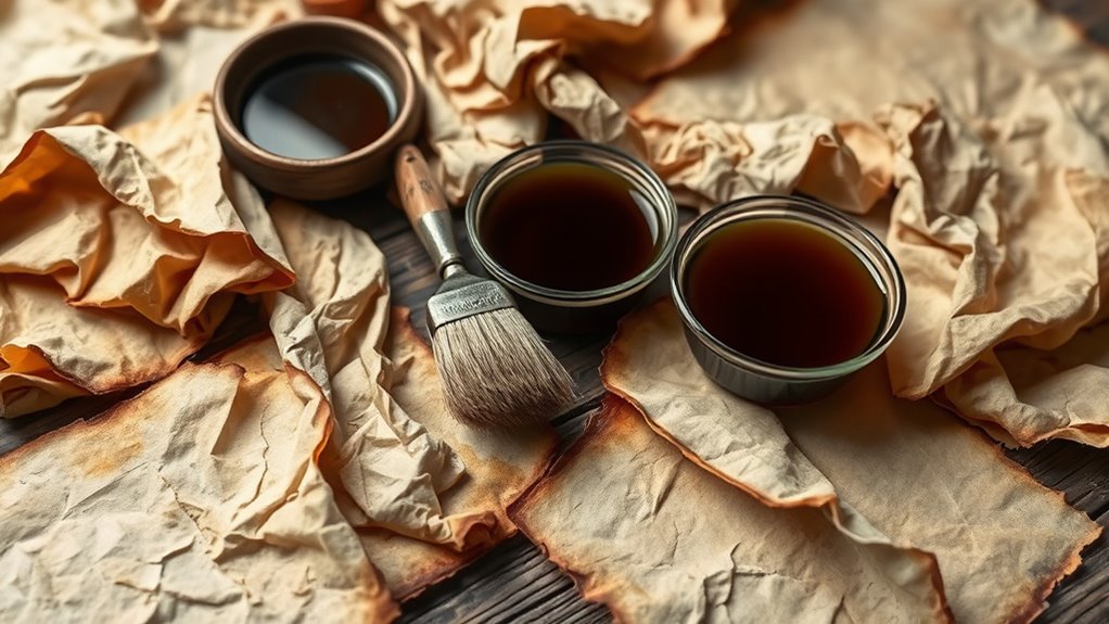 create vintage aged paper