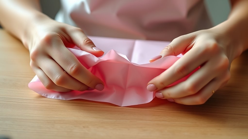 crisp even folding edges