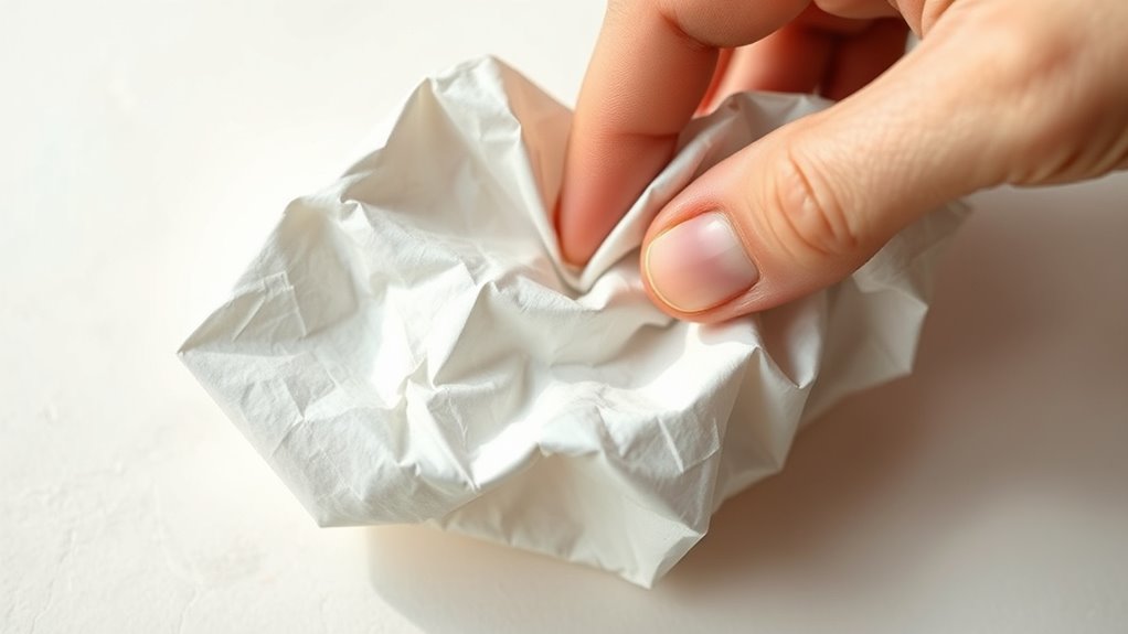 crumple flatten age paper