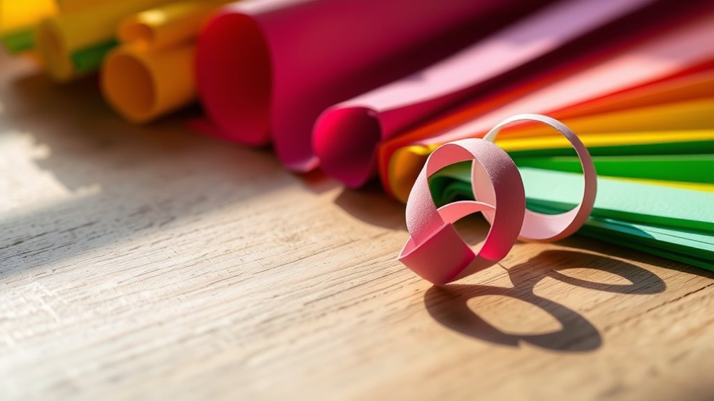 cut even colorful strips