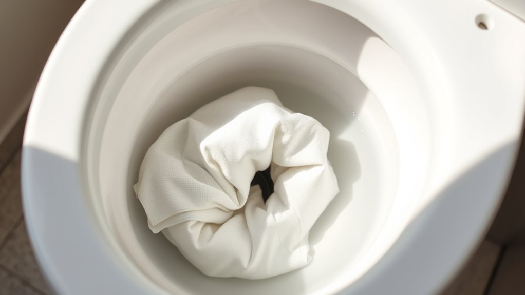 do not flush paper towels