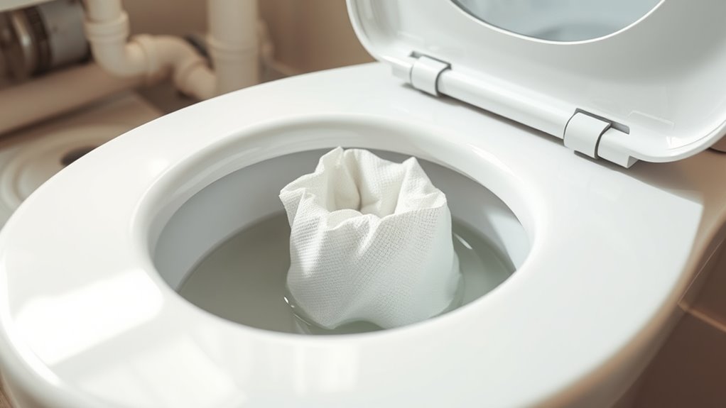 flushing paper towels causes blockages