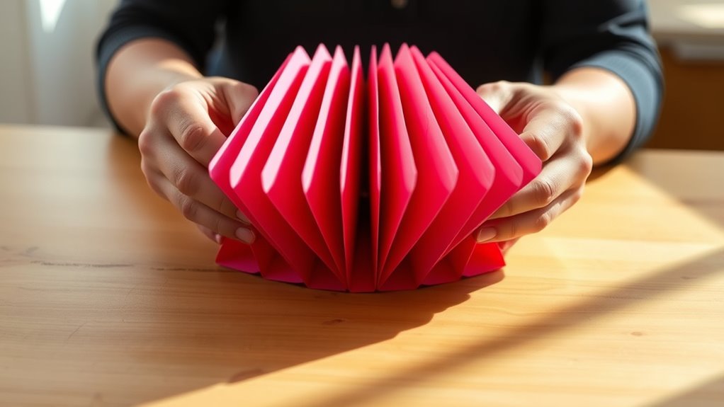 fold paper evenly accordion style