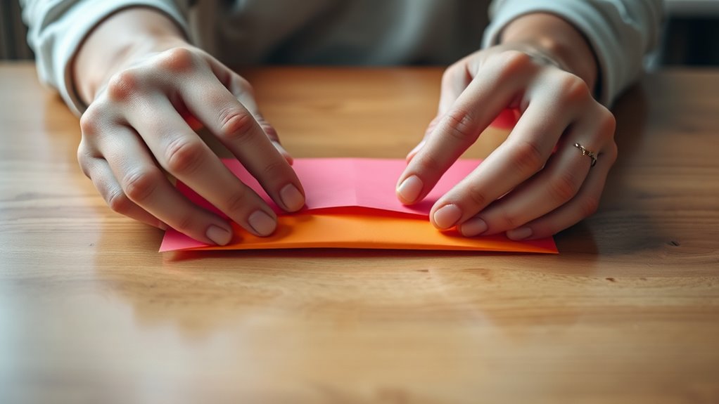 fold paper in half
