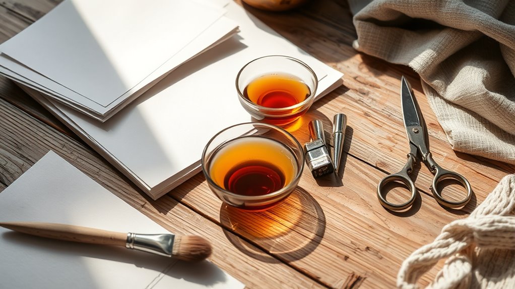 gather materials for vintage look