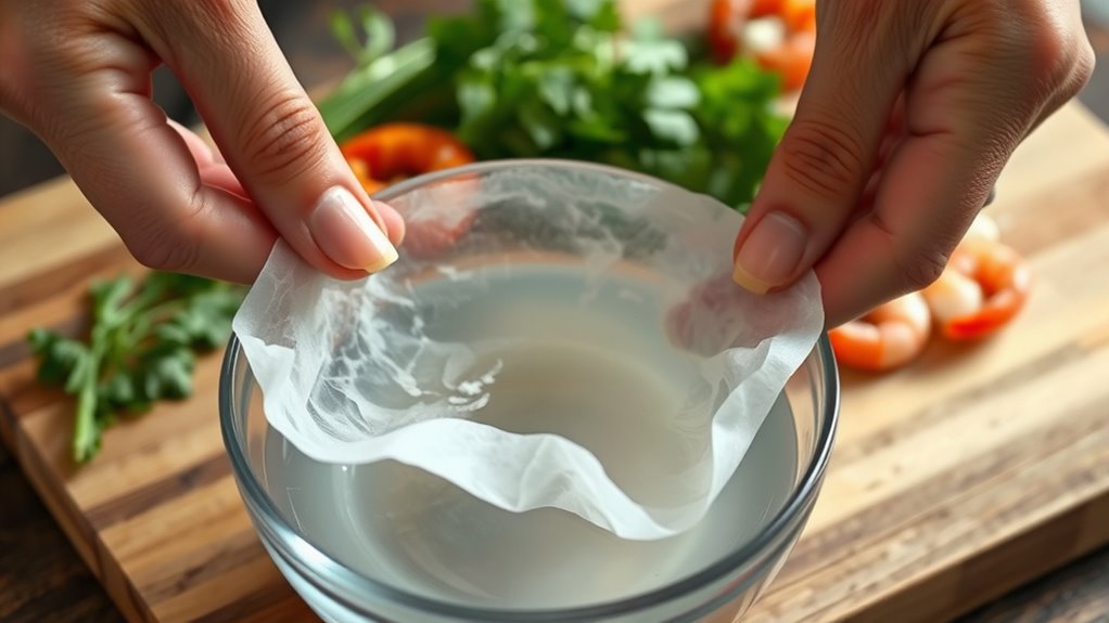 handle rice paper gently