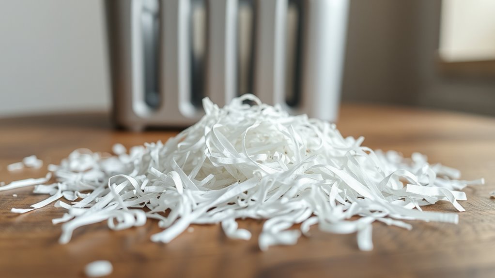 handle shredded paper carefully