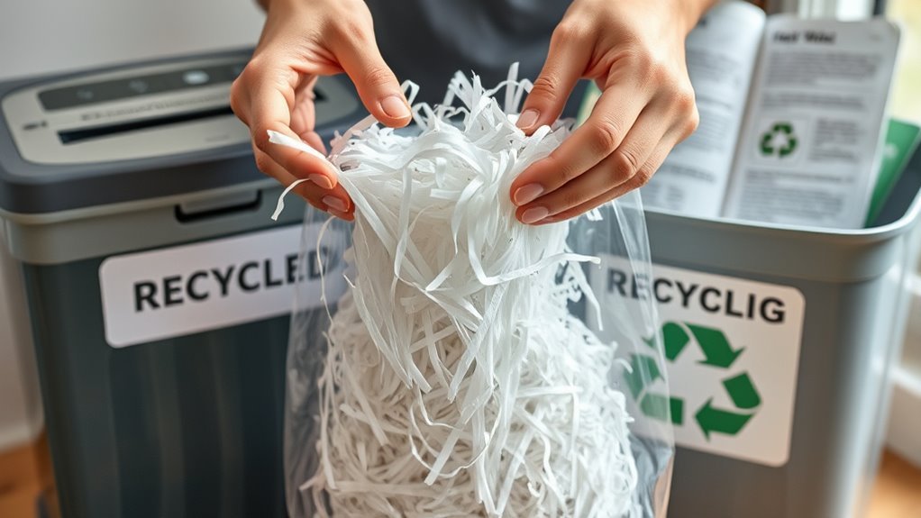 handle shredded paper carefully
