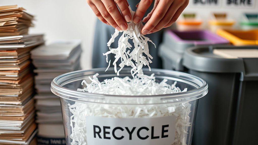 handle shredded paper carefully