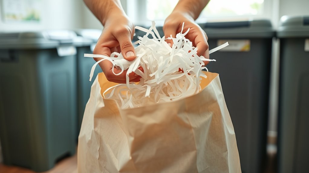 keep shredded paper dry