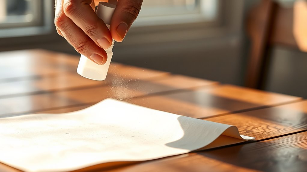 lightly mist paper evenly