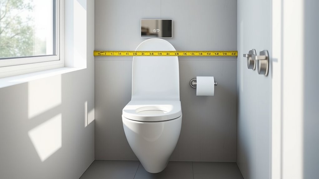 measure toilet paper holder placement