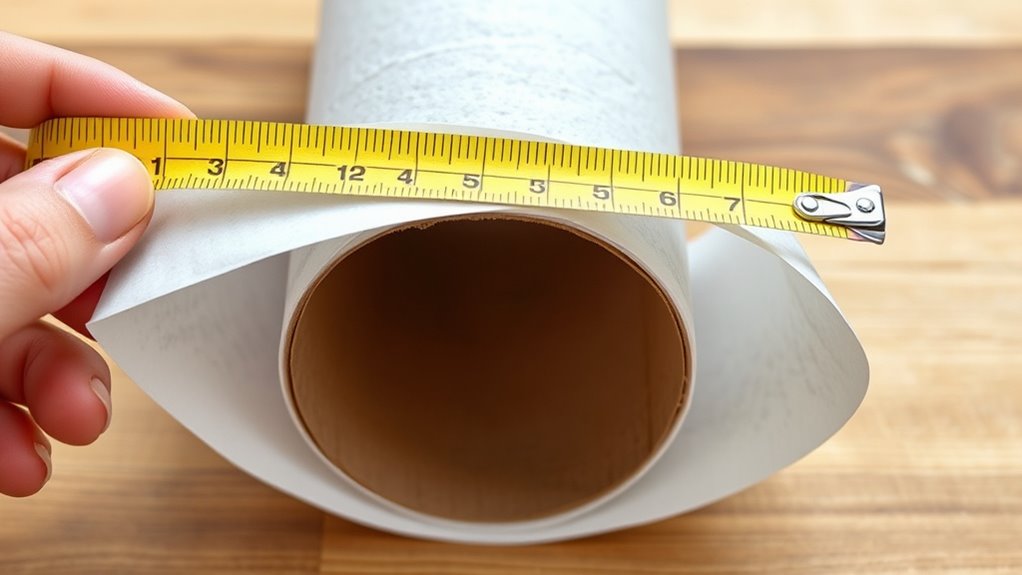 measure toilet paper tube