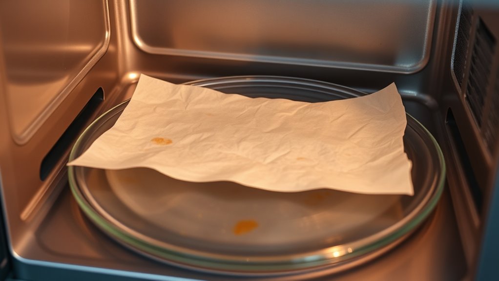 microwave safe parchment paper reactions