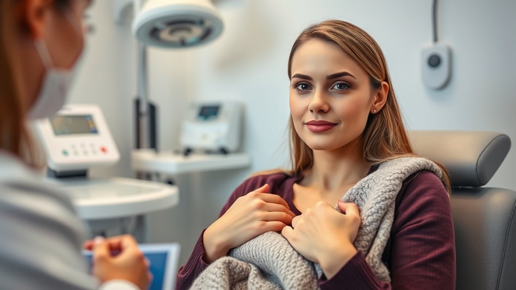 minimize discomfort during pap