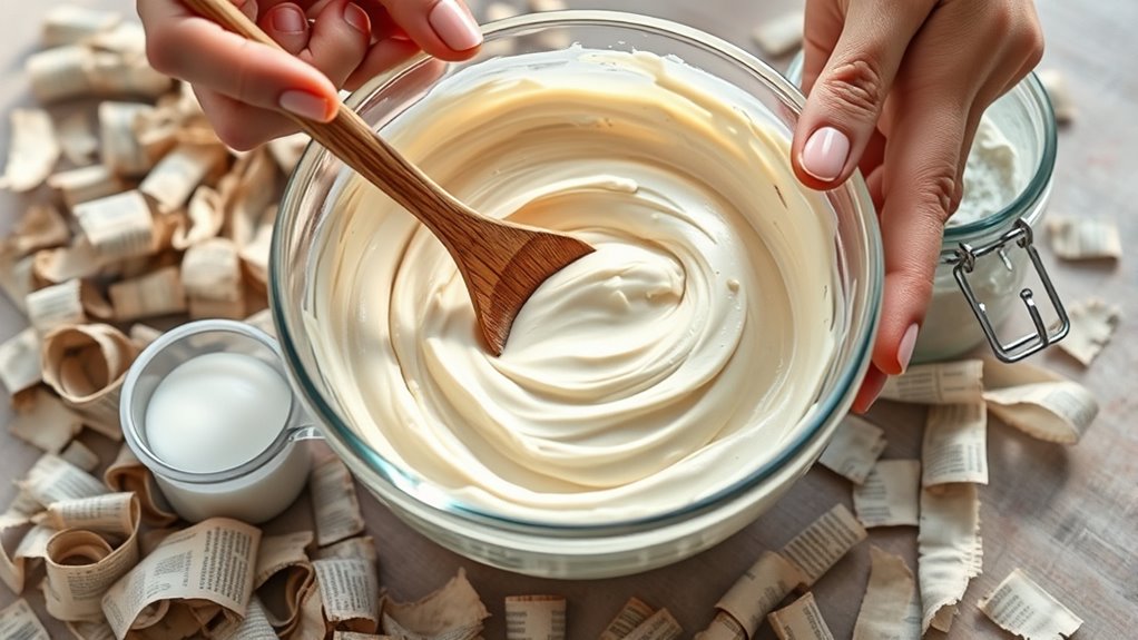 mix flour and water evenly