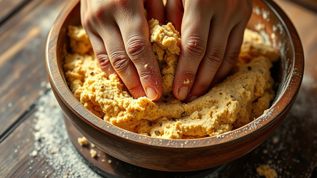 mix flours with spices