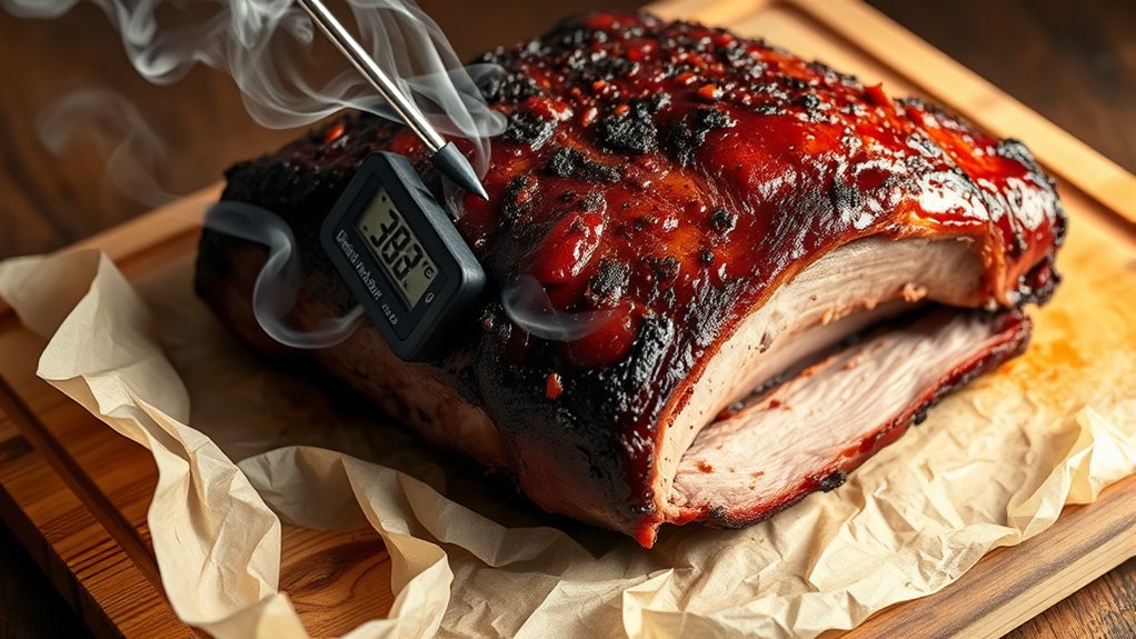 monitor brisket internal temperature