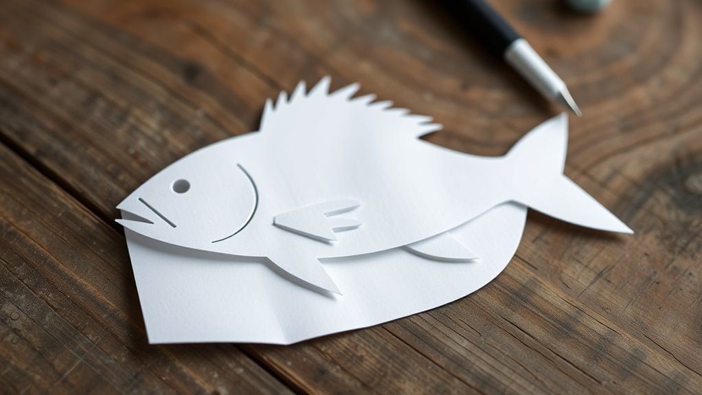 outline and cut fish shape