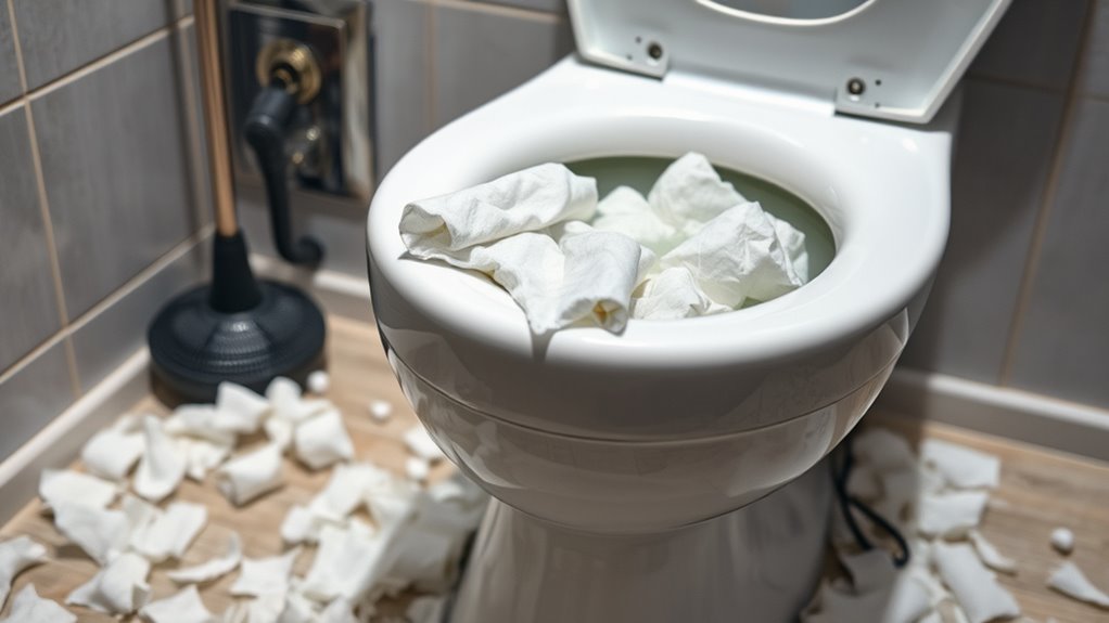 paper towels cause pipe blockages