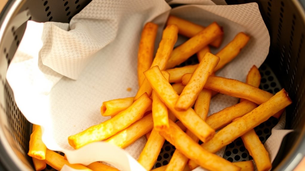 paper towels improve air fryer