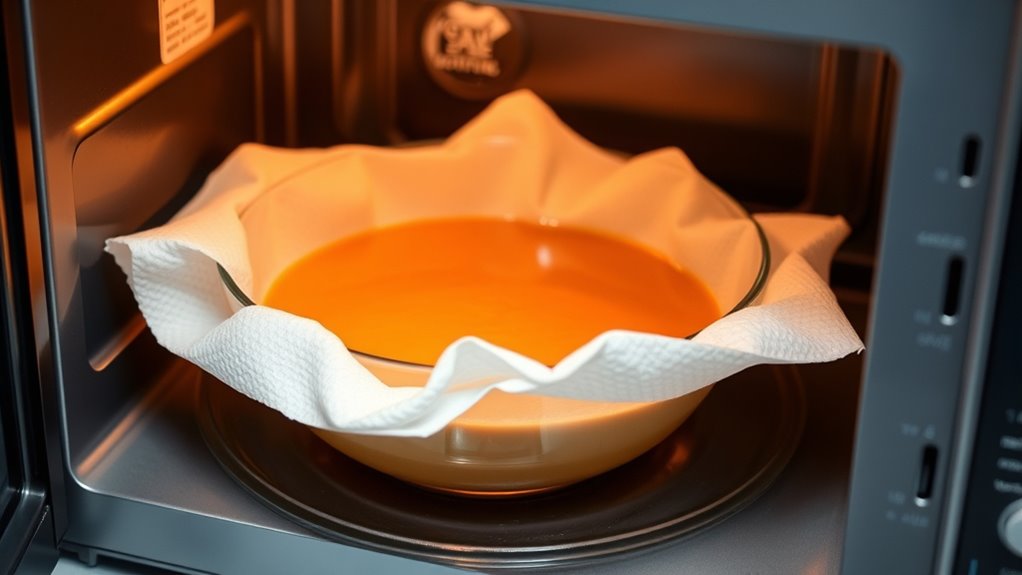 proper microwave paper towel use