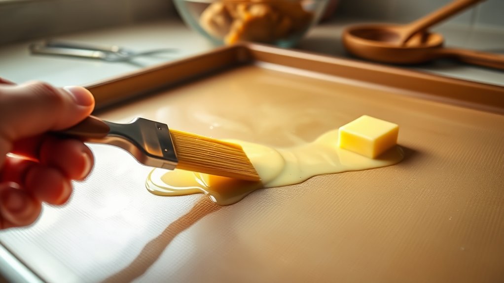 properly grease baking sheet