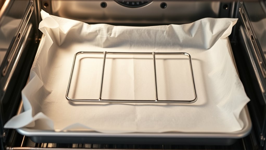 properly position parchment paper