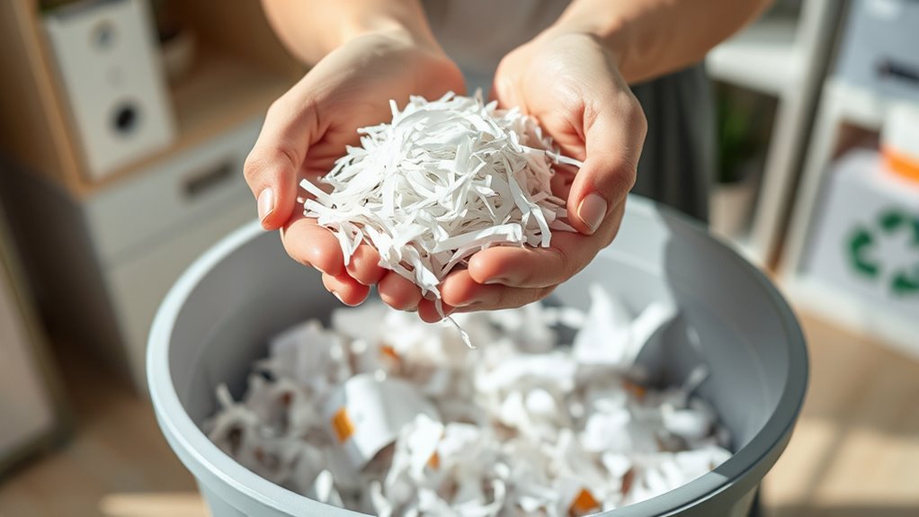 recycle shredded paper properly
