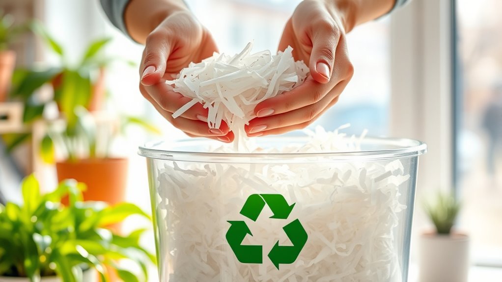 recycle shredded paper properly