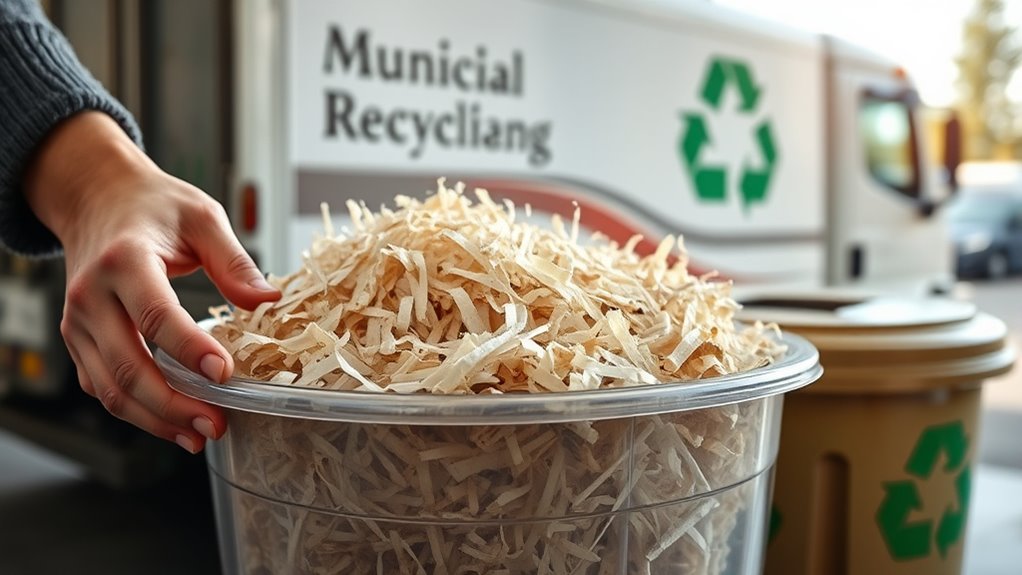 recycle shredded paper properly