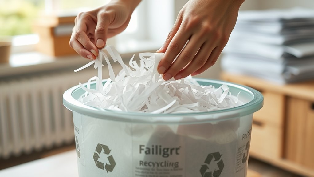 recycle shredded paper properly