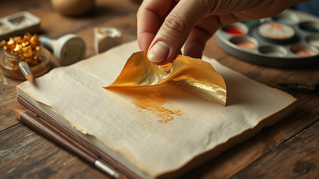 remove gold leaf safely