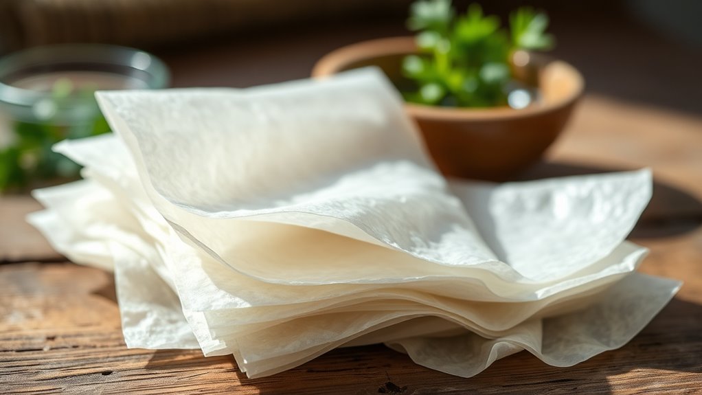 rice paper calories vary slightly