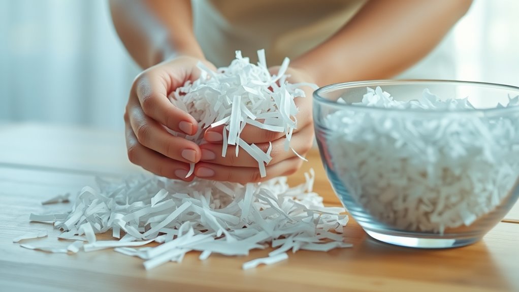 secure clean shredded paper