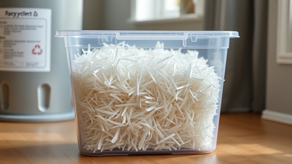 secure dry labeled containers