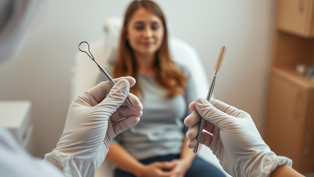 sensations during pap smear